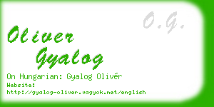 oliver gyalog business card